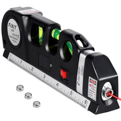 4 in 1 Fixit Laser Level (IMPORTED) Pro 3 4in1 Multi-Purpose Measuring Tool With 8 Feet Tape